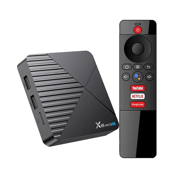 X88 Mini 13 TV BOX Android 13 4+32G Smart TV Box RK3528 8K WIFI6 BT Voice Remote Control Media Player TV Receiver Set Top Box