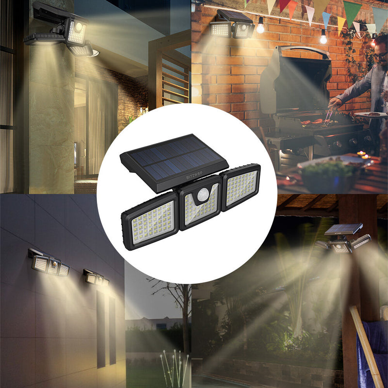 BlitzWolf BW-OLT9 Rotatable 3 Heads Adjustable Waterproof 120PIR Sensor Solar Flood Light 3000K Warm Light