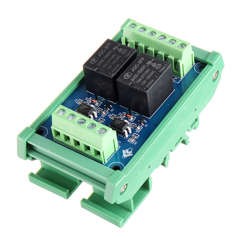2CH Channel Optocoupler Isolation Relay Module 5V/12V/24V SCM PLC Signal Amplifier Board