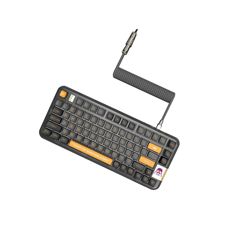 CoolKiller CK75 Transparent Mechanical Keyboard 80 Keys RGB Hot Swappable Triple Mode bluetooth Wireless Gaming Keyboard with Suitcase