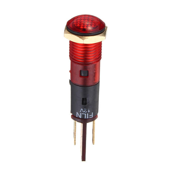 DC 12V 8mm LED Indicator Car Boat Light Pilot Dash Dashboard Panel Warning Lamp
