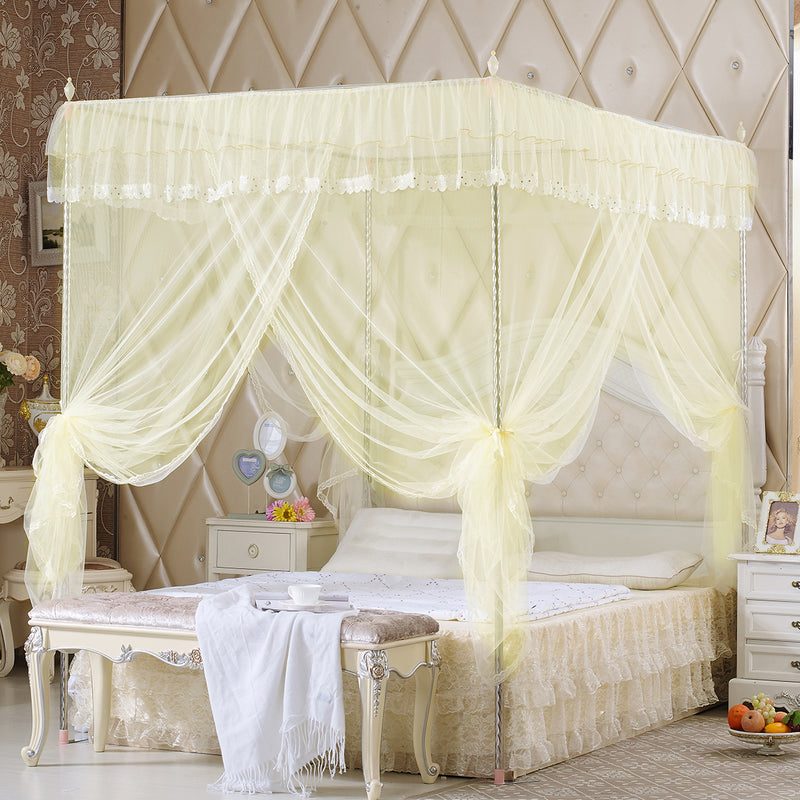 Lace Bed Netting Canopy Anti-Mosquito Net Four Corner Post Queen King Sizes for Bathroom Textile