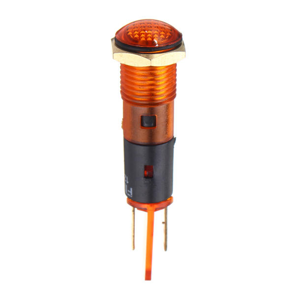 DC 12V 8mm LED Indicator Car Boat Light Pilot Dash Dashboard Panel Warning Lamp