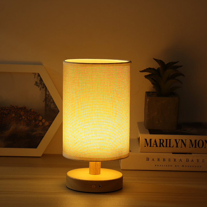 Touch Dimmer Table Lamp Modern LED Chrome Lampshades For Home Bedroom Light USB