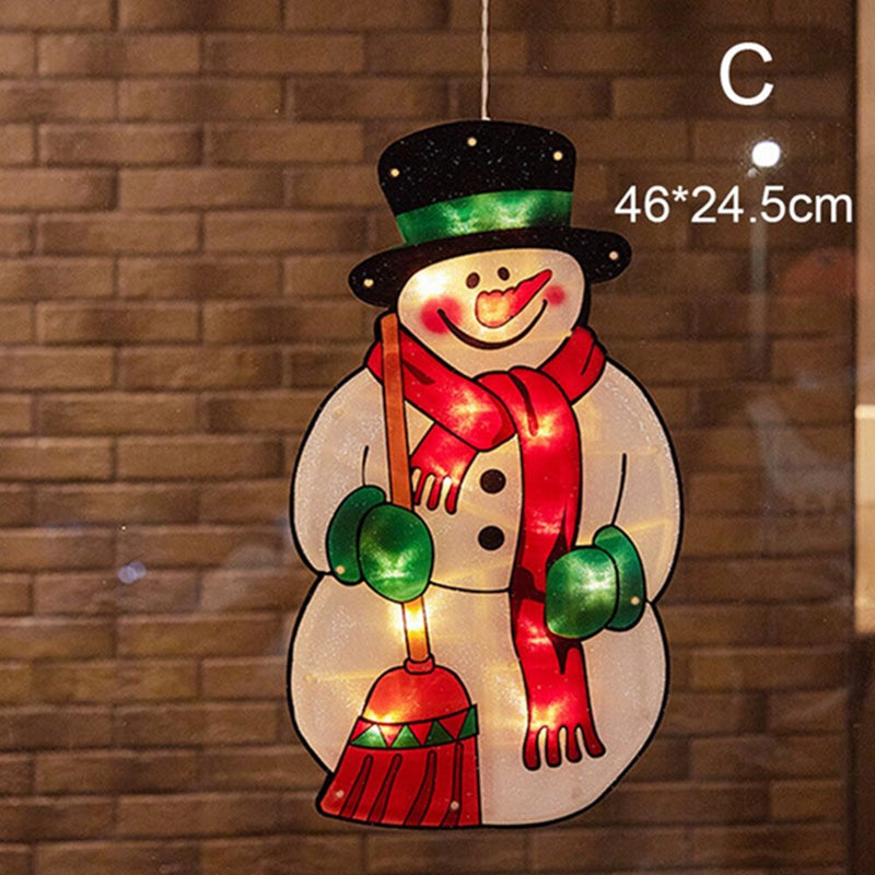 Santa Claus LED Suction Cup Window Hanging Light Christmas Atmosphere Scene Festival Decorative Lamp Christmas Decorations Clearance Christmas Lights