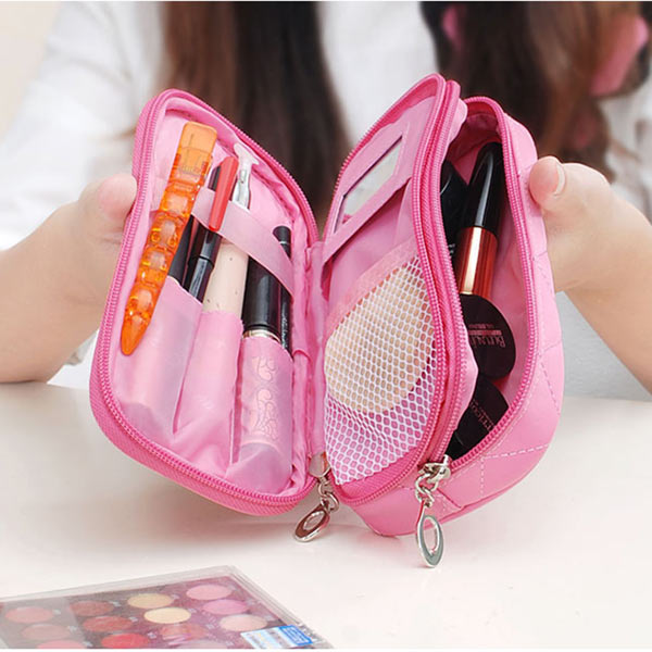 Honana HN-B56 Portable 2 Layers Travel Storage Bag Colorful Cosmetic Makeup Organizer Toiletry