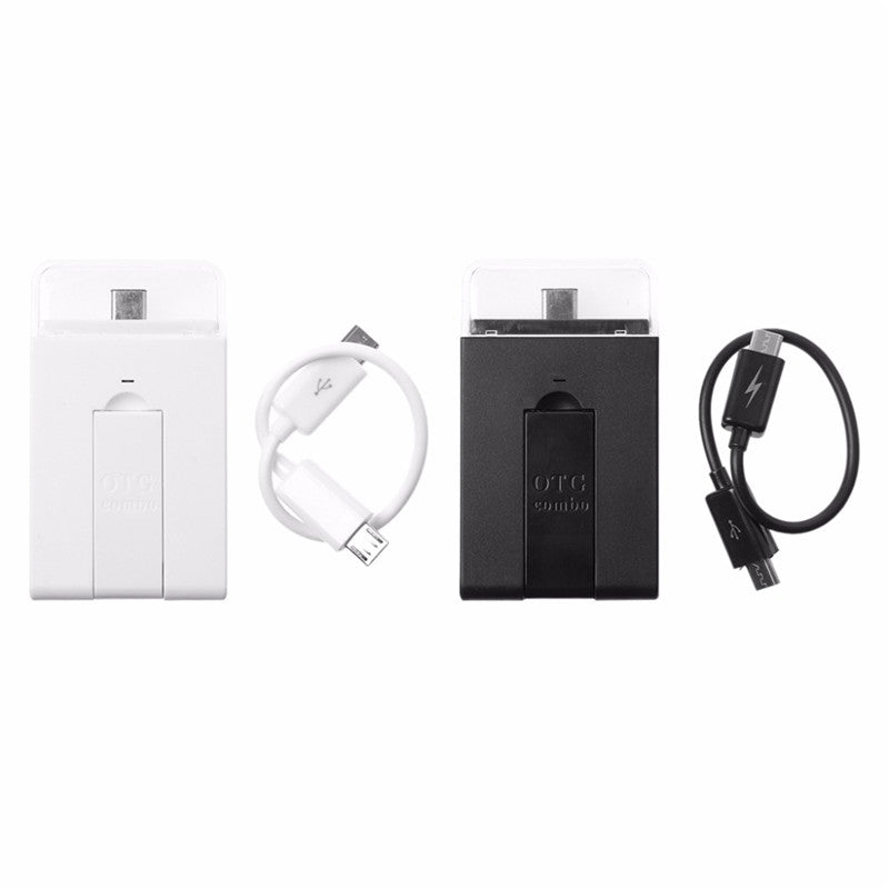 Bakeey Type-c Dual USB 2.0 Micro USB OTG Desktop Holder Memory Card TF Card Reader for Mobile Phone