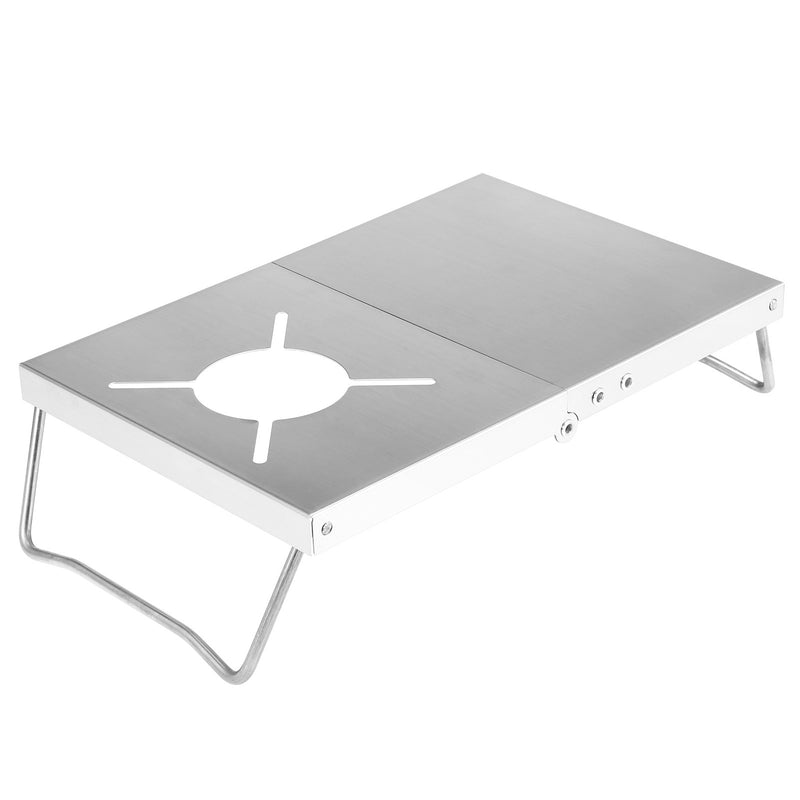 IPRee Stainless Steel Camping Stove Bracket Heat Insulation Table Gas Furnace Folding Cooker Table Stove Accessories