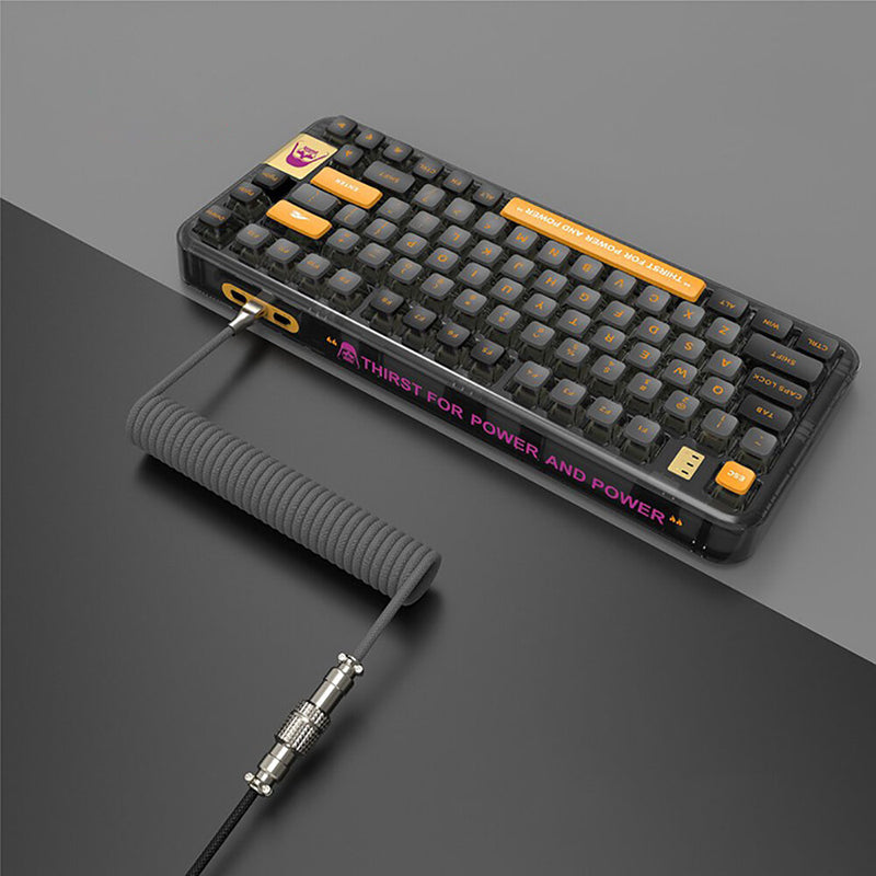 CoolKiller CK75 Transparent Mechanical Keyboard 80 Keys RGB Hot Swappable Triple Mode bluetooth Wireless Gaming Keyboard with Suitcase