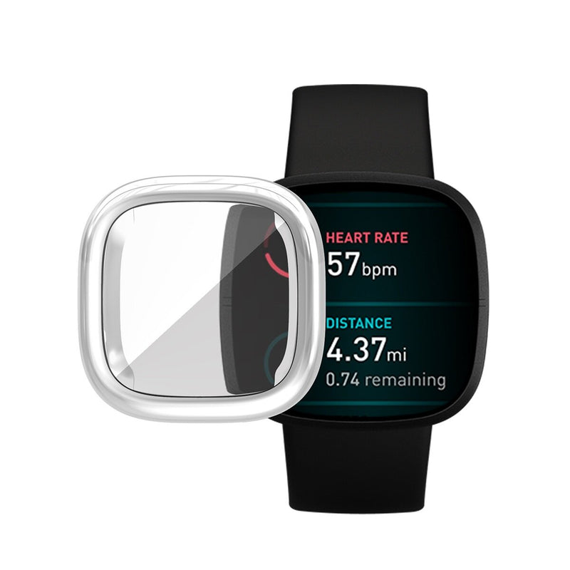 ENKAY Electroplating TPU Protective Case Watch Case Cover for Fitbit Versa 3 / Fitbit Sense