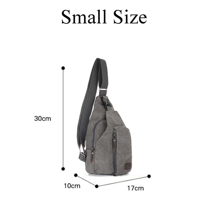 Canvas Chest Bag Christmas Gifts Outdoor Sport Camping Hiking Shoulder Backpack