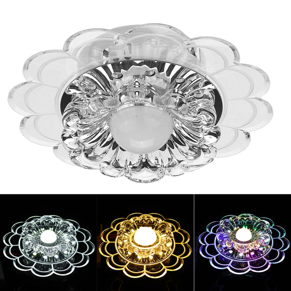 3/5W 7.9'' LED Crystal Ceiling Light Ultra Thin Flush Mount Kitchen Home Fixture