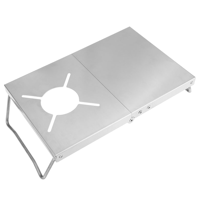 IPRee Stainless Steel Camping Stove Bracket Heat Insulation Table Gas Furnace Folding Cooker Table Stove Accessories