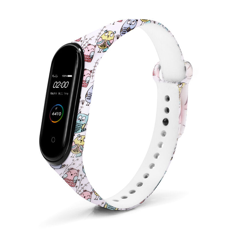 Color Pattern Watch Strap Watch Band for Xiaomi Miband 3 Mibnad 4 Strap Non-original