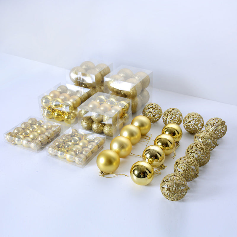 100pcs Decration Ball Set Christmas Tree Decorations Balls Bauble Pack Hanging Ball For Home Office Mall Ceiling Decor