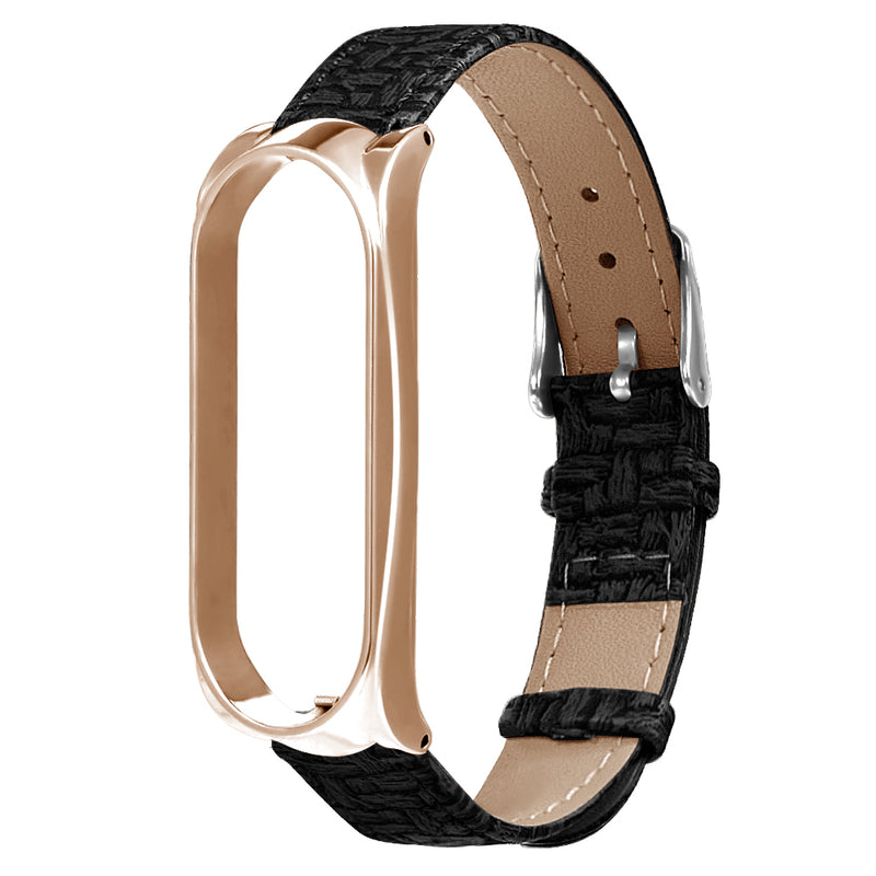 Bakeey Buckle Metal Shell Braided Pattern Belt Watch Band Watch Strap for Xiaomi Miband 5 Miband 5 NFC Non-original