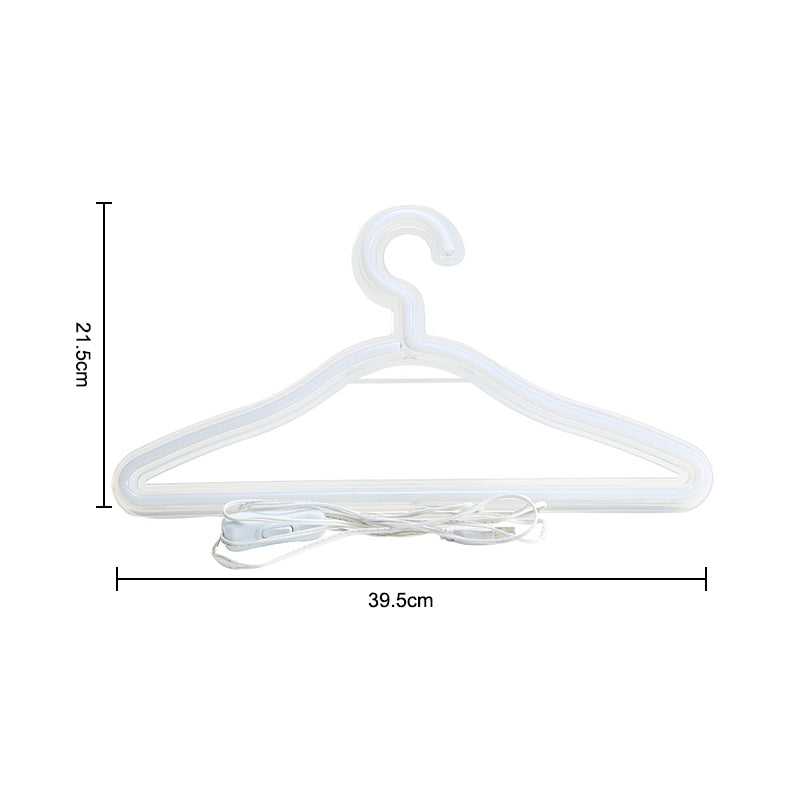 USB LED Neon Clothes Hanger PVC Neon Sign Night Light Colorful For Bedroom Home Wedding Party Decorative Xmas Gift Wardrobe Lamp
