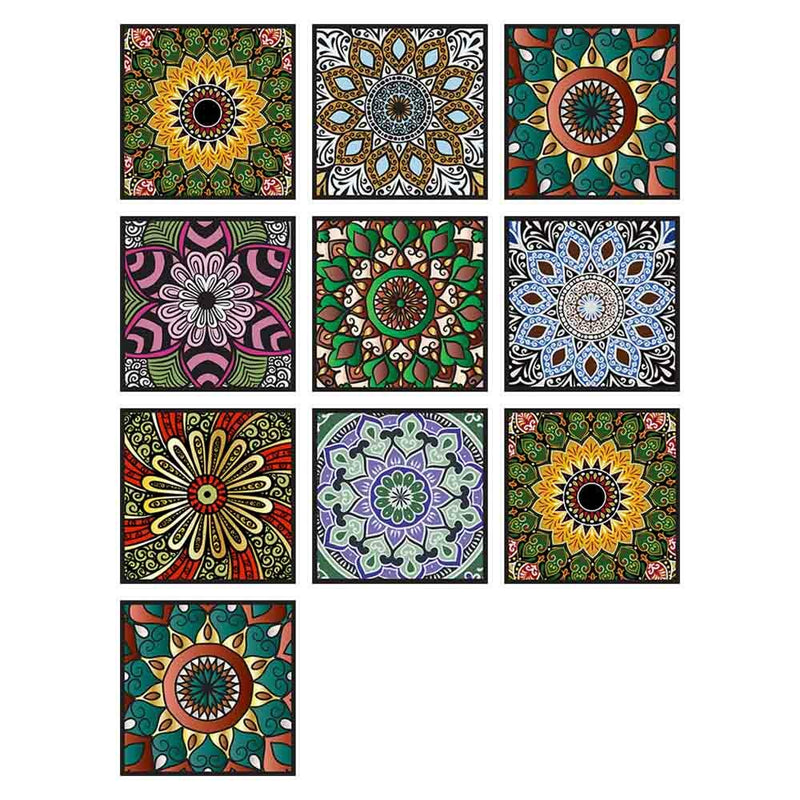 10Pcs/Set 15*15CM Wall Stickers PVC Oil-proof and Waterproof Home Living Room Bedroom Kitchen Bathroom Decorations for Home Office