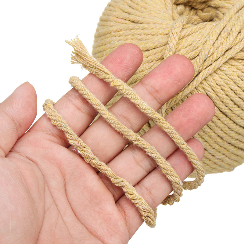 4 Colors 4mm 110m Natural Cotton Twisted Cord Rope Macrame Linen Jute DIY Braided Wire Hand Craft
